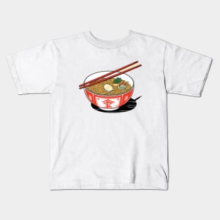 Kawaii Ramen Delights: Adorably Delicious T-Shirt for Noodle Lovers Kids T-Shirt